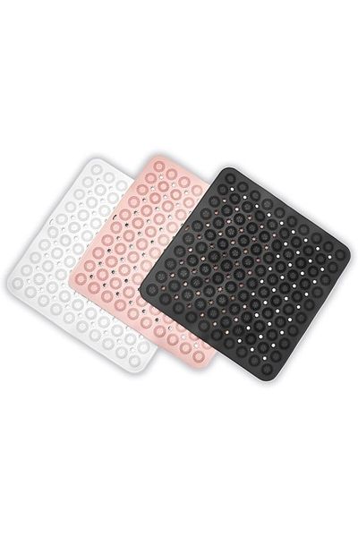 isgstore Main Shop Silicone Non-Slip Sole Massage Shower Cabin and Bath Mat-Cad Tub Mat White M-150