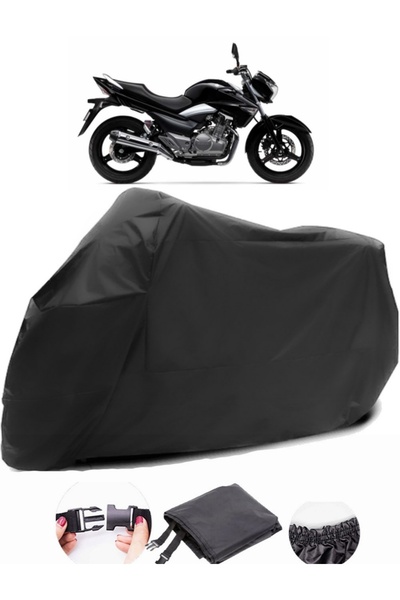 AutoZEL لسوزوكي GW250 Inazuma القماش المشمع الأسود للدراجات النارية، نسيج متي...