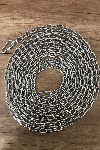 PADRİ Dog Tethering Chain Mm 9 Meters +2 Screw Carabiner (80 Kg)