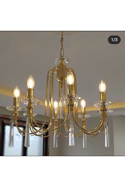 yıldırımavize Kontes 8'li Lak Gold Avize (TAM MONTAJLIDIR.)