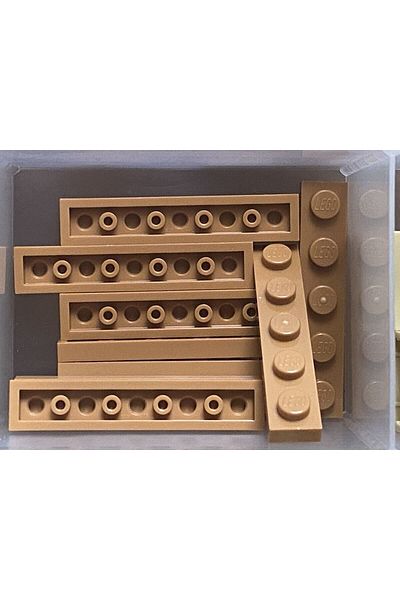LEGO Moc Custom Accessory Creator Plate 1 X 5 Flat Brick Light Brown 4 Pieces to Send