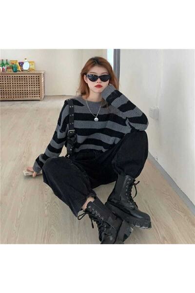 Vengeance Outlet Pulover de damă cu dungi Thessaloniki Knit Crop