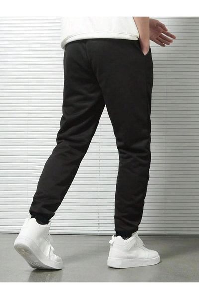 Khione Unisex Μαύρο Neptune PARIS Φούτερ με στάμπα με ελαστικό πόδι