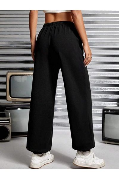 Khione Unisex μαύρο Los Angeles 1998 Φούτερ με στάμπα με ελαστικό πόδι