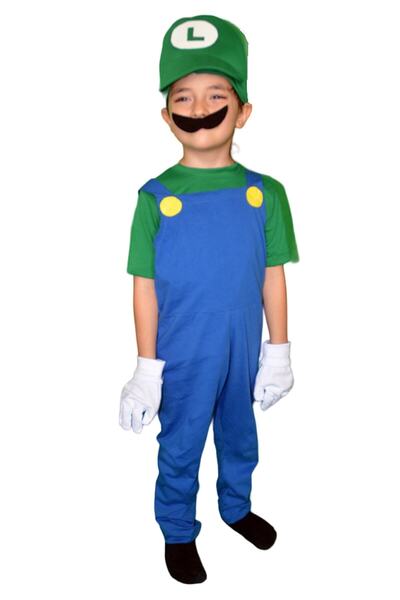 Güzin Fashion زي سوبر لويجي من القماش القطني، قماش قطني، قفازات قصيرة الأكمام...