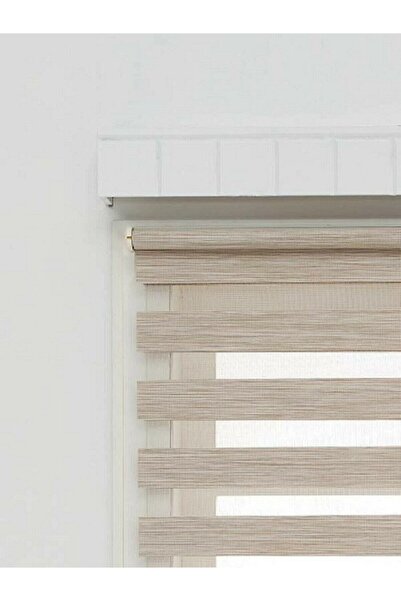 NetworkAvm Sütlü Kahve Ithal Bambu Zebra Stor Perde Eteği Düz (alüminyum Kasa...