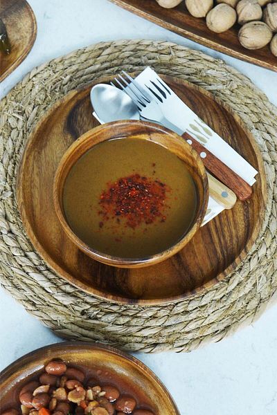 SepetçiBaba Arya - Acacia 12 Piece Soup Presentation Set