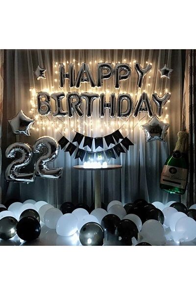 Ekin Süs Adult Birthday Happy Birthday Balloon Set