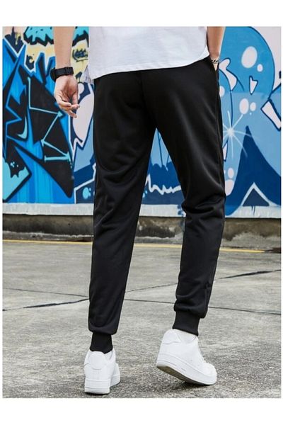FUNSTYLE Μαύρο παντελόνι Jogger Rib Leg Sweat