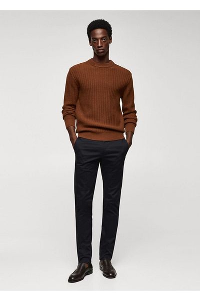 MANGO Man Bavlnené úzke chino nohavice