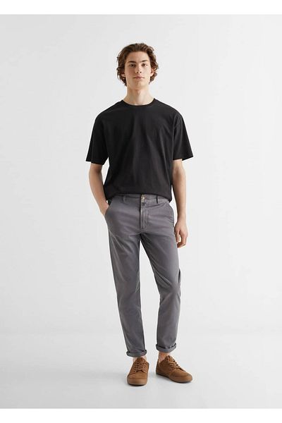 Mango Teen Βαμβακερό παντελόνι Chino