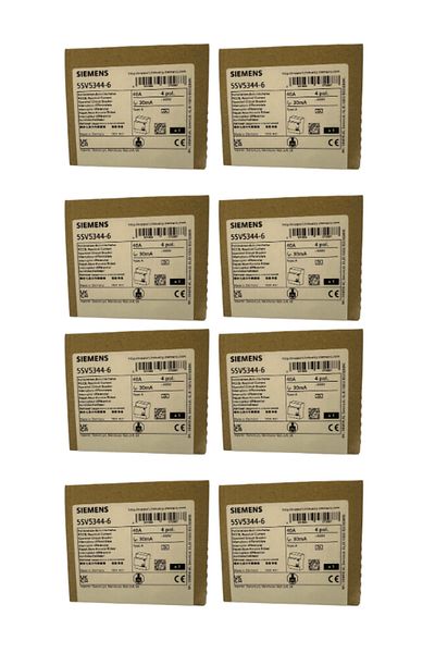 Siemens 40A 30mA 4Pol Residual Current Relay (8 Pieces)