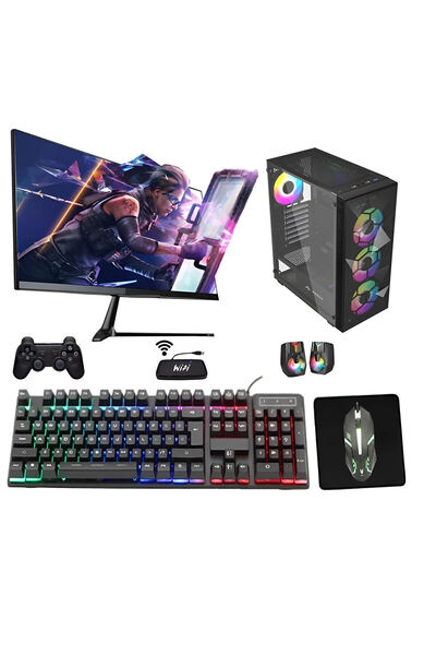 Gaming Game CacheX Rx45K Amd Ryzen Uyumlu 5 5500 32GB 1tb SSD RX6600 27" Oyun...
