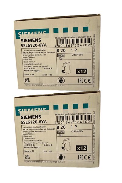 Siemens B20 1P Automatic Fuse (2 Pieces)