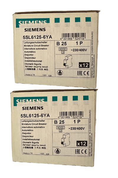 Siemens B25 1P Vending Machine Fuse (2 Pieces)