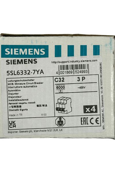 Siemens C32 3P Automatic Fuse (4 Pieces)