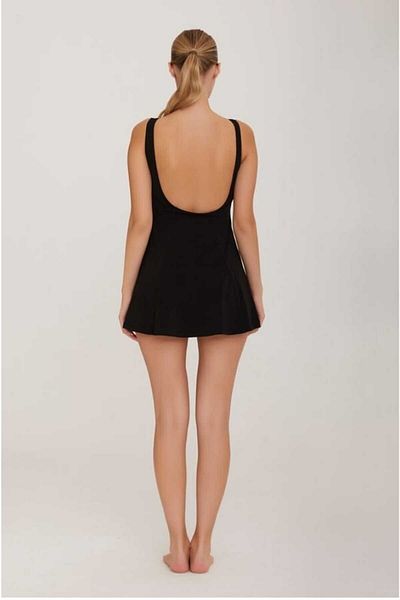 ÇEÇEN HOME Women's Black Dress Swimsuit Set
