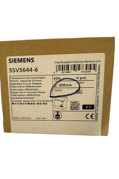 Siemens 40A 300mA 4Pol Residual Current Relay (8 Pieces)