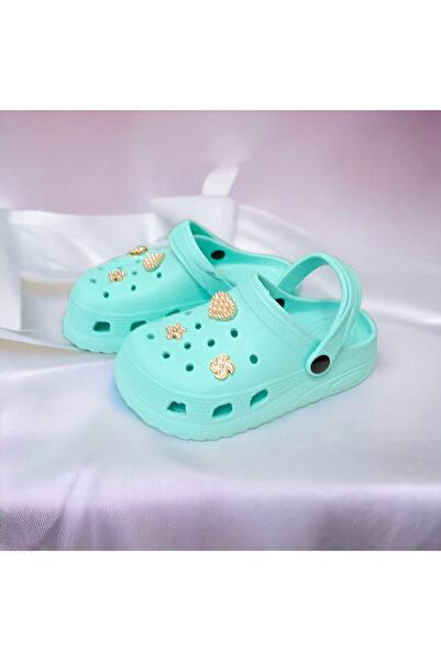 PATİK BEBE Girl's Slippers Anti-Slip Eva Sole Decorated Stylish