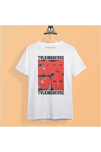 MarkaTurko Talking Heads з принтом, білий, спеціальний дизайн, бавовняний трикотаж, унісекс, футболка 206-b80