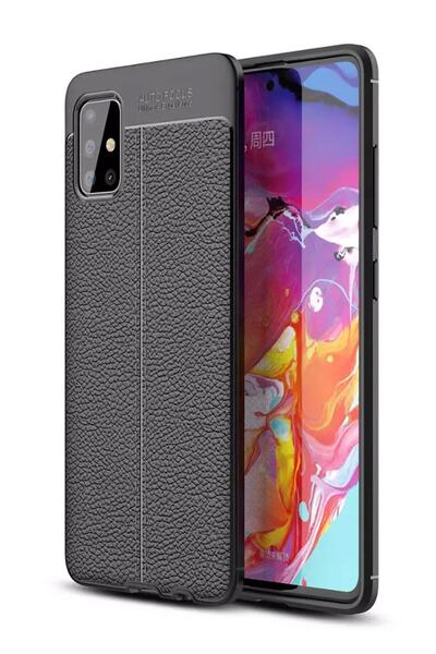 Hesaplı Dünya Samsung Galaxy A71 Uyumlu Kılıf Koruyucu Esnek Sert Silikon Siy...