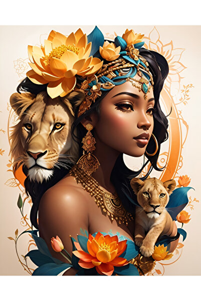 LİLYHOBBYLAND Renkli Baskılı Sayılarla Boyama Hobi Seti (Çerçeveli-Büyük Boy)...