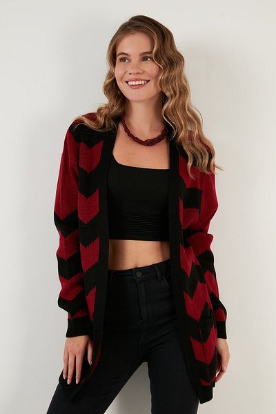 Lela Color Blocked Pocket Long Cardigan Cardigan 6310006