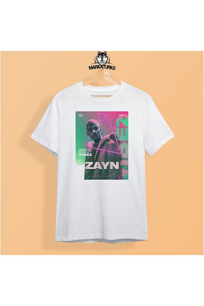 MarkaTurko Μπλουζάκι Unisex από βαμβακερό χτενισμένο βαμβάκι Zayn με στάμπα λευκό ειδικού σχεδιασμού 706-b9