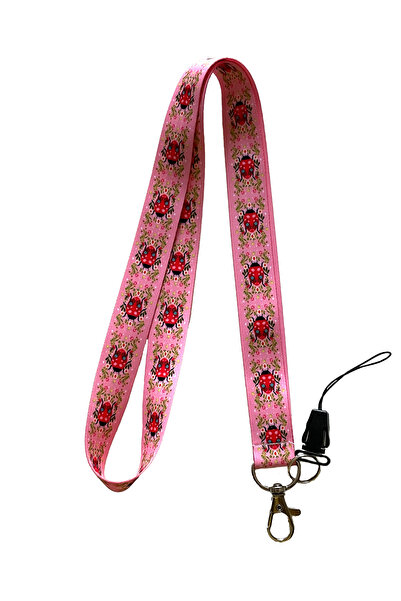 StormiStoretr Pembe Uğur Böceği Boyun ipi Telefon Askısı