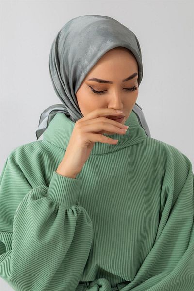 Silk Home Ανοιχτό πράσινο γυαλιστερό κασκόλ - 75002-03