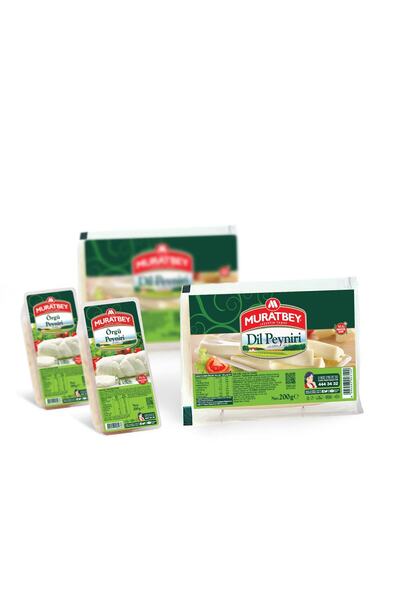 Muratbey Dil Peyniri ( 2 X 200 Gr ) + Örgü Peyniri ( 2 X 200 Gr )