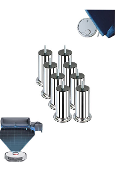 Bestekar 15 cm Baza Ayağı Koltuk Ayağı Kanepe Ayağı M8 Civatalı (Kalın Diş) (...