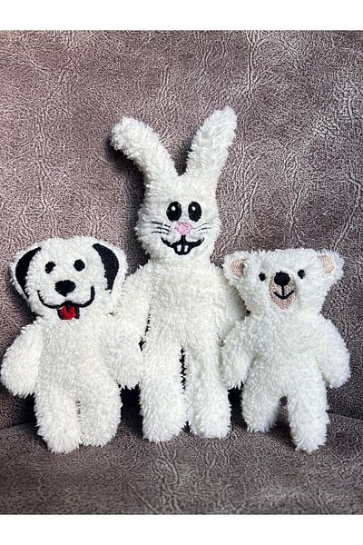 Sun Art Textile 3-Piece Plush Playmates Children, Baby Newborn Gift Animal Toy Set