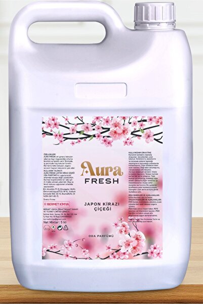 BERMET KİMYA Aura Fresh Japon Kiraz Çiçeği Oda Kokusu Parfüm Sprey 5 Litre