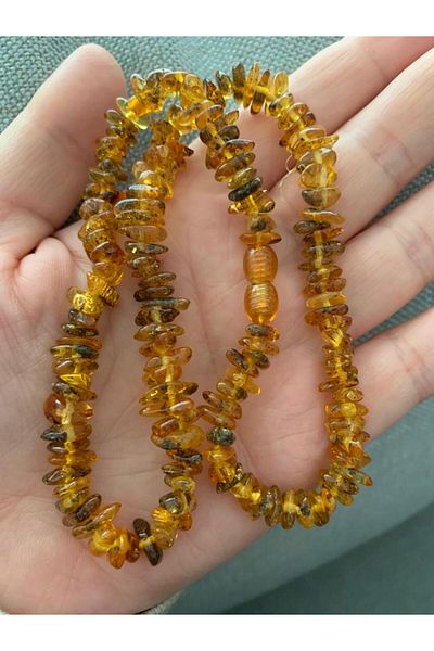 Tesbihci Efendi Drop Amber Adult Necklace 50-52 Cm