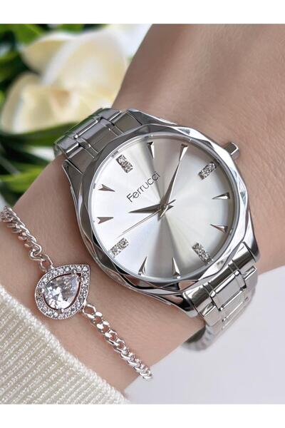 Ferrucci BLKT.2.965 Ferrucci Kadın Kol Saat 30 Mt Suya Dayanıklı Çelik Kordon...