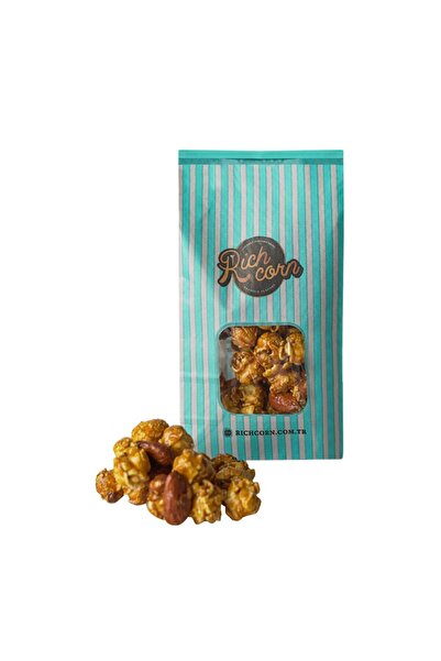 Rich Corn Gurme Patlamış Mısırları, Karamel Popcorn, Orta Organik Paket 130gr