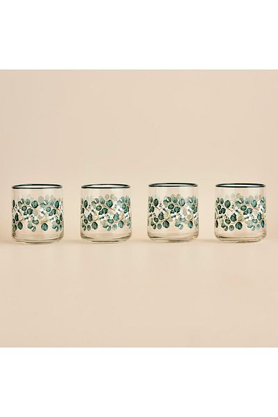 Bella Maison Ocaliptus Green Soft Drink Cup - Pack of 4 (280 ML)
