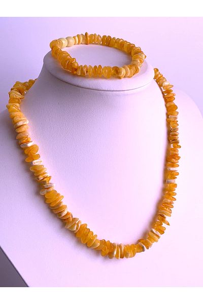 Tesbihci Efendi Damla Amber Adult Necklace-bracelet Set