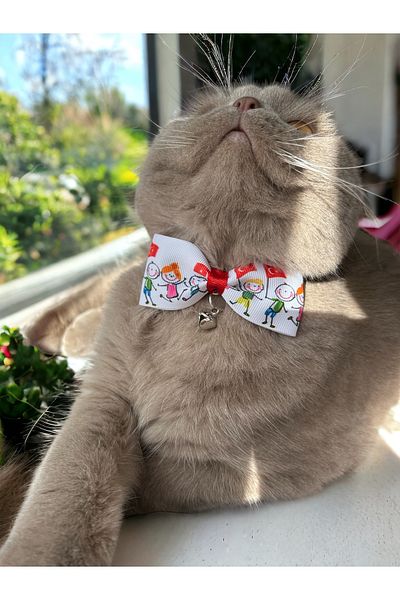 Melo April 23 Kids Cat and small breed dog collar with Turkish Flag pattern