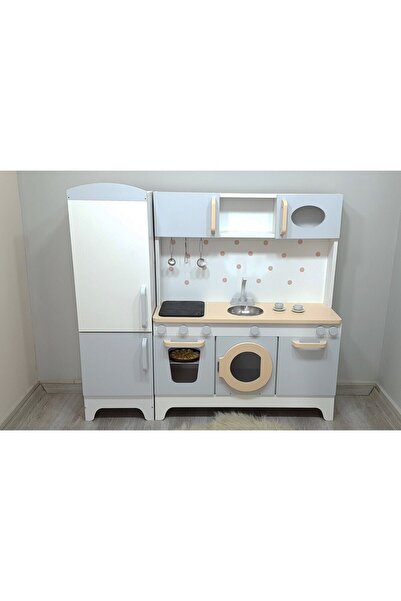 ELS Buzdolaplı Işıklı Ahşap Oyun Mutfağı (xxl)