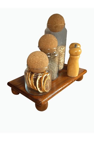 ELS Home - Rectangular Presentation Board with Ball Legs, Decorative Legs Wooden Stand
