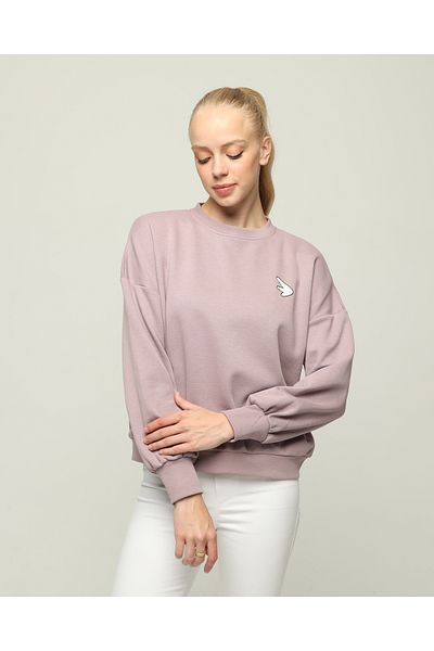 Owut Collection Γυναικείο φούτερ με μακρυμάνικο λαιμόκοψη Oversize από ειδικό ύφασμα