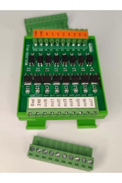 VALERM Dc 8 Kanal Solid State Role Transistör Kartı Pnp-npn (SSR) Mos-08-v4