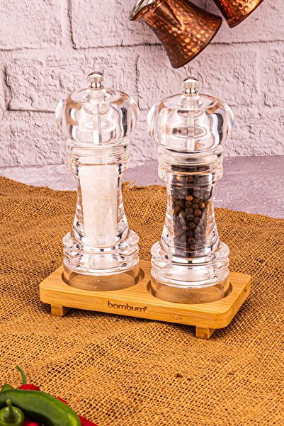 Bambum Varela 2 Li Şeffaf Karabiber Öğütücü Orta BOy