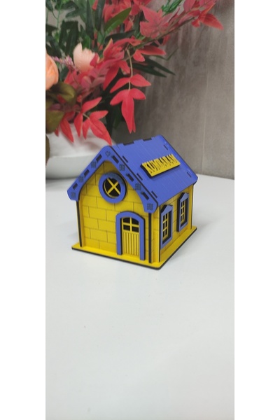 hayalimhediyelik Ahşap fanatik ev kumbara küçük Ev&ofis