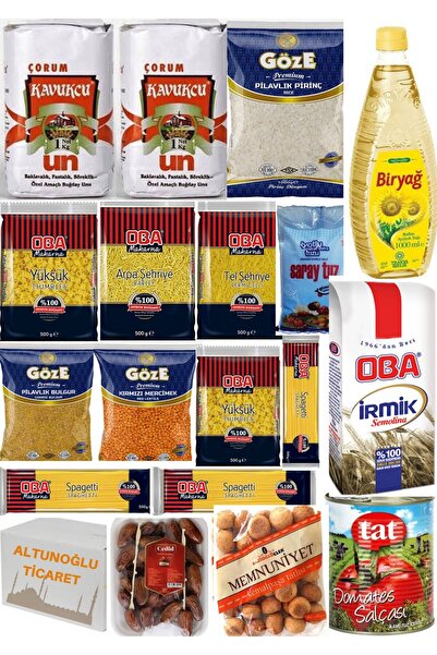 Genel Markalar Ramazan Kumanya Erzak Paketi Gıda Kolisi Ekonomik Paket 18 Par...