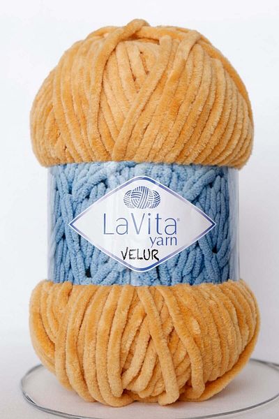 LaVita Yarn Velur Baby Velvet Amigurumi Hand Knitting Yarn Taka Yarn (1038-HONEY FOAM)