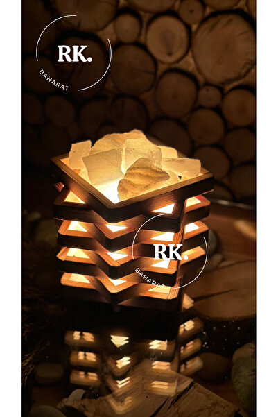 RK Baharat Çankırı Tuz Lambası Yıldız Ahşap Model