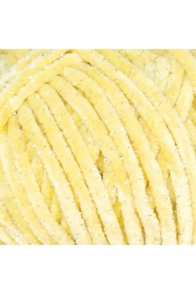 LaVita Yarn Velurex Baby Glitter Velvet Amigurumi Hand Knitting Yarn Taka Yarn (2026-K.YELLOW)